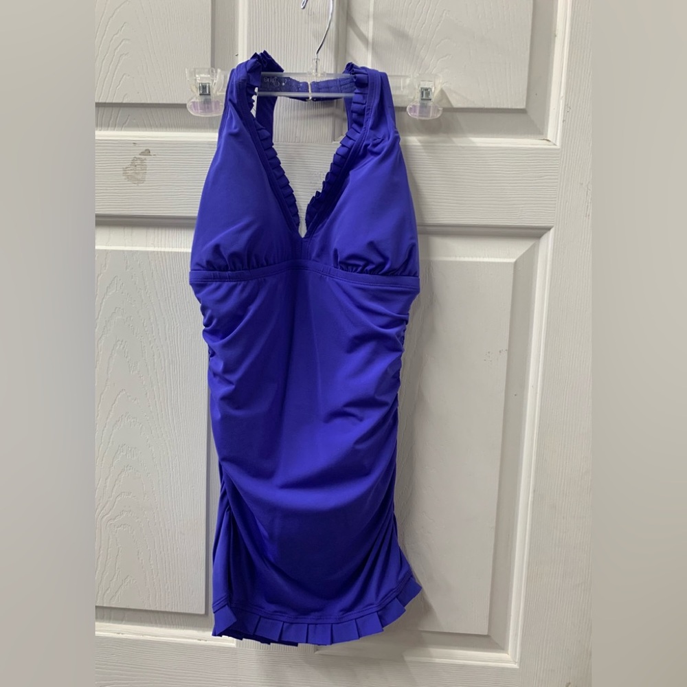 8D to 16D Jantzen one piece swimsuit adjusts up and down different looks blue
